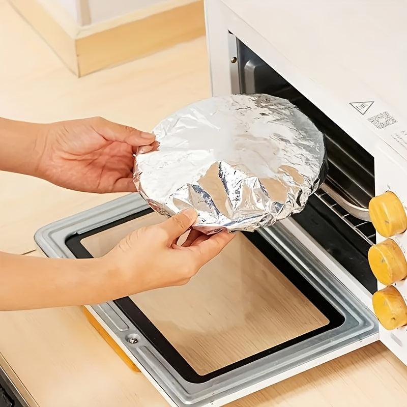 10PCS 15PCS 20PCS 25PCS 30PCS 40PCS 5PCS Food-Grade Reusable Aluminum Foil Lids for Bowls, Plates & Dishes – Universal Kitchen Insulation Covers to Keep Meals Warm and Fresh