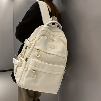 حقيبة ظهر HUOHUO كبيرة السعة للطلاب - قماش متين، حجرات متعددة، أحزمة قابلة للتعديل، مثالية للمدرسة والكلية والسفر، طراز غير رسمي، إغلاق بسحاب، حقيبة ظهر غير رسمية | حقيبة ظهر غير رسمية | قماش متين