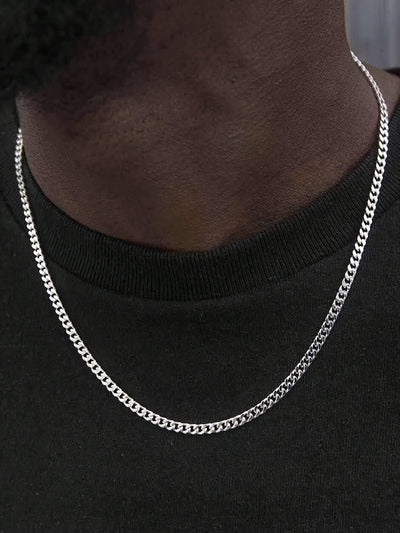 2pcs Hip Hop Stainless Steel Chain, Punk Fashion Necklace Bracelet Set for Men,  Streetwear Style, Urban Fashion, Sturdy Bracelet, Men's Necklace Set, Men's Fashion, Punk Enthusiasts