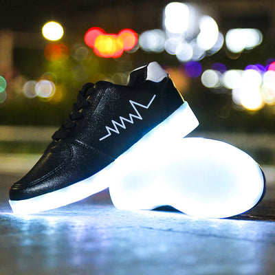 Women's Colorful Luminous Sneakers, Lace Up Low-top Lightweight Outdoor Shoes, Casual Sporty Footwear