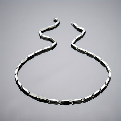 Men's Rhombus Pendant Necklace - Funky Hip-Hop Style White Golden Plated Geometric Design, Versatile Everyday Jewelry for Casual & Formal Outfits, Chic Accessory, Sleek Finish, Contemporary Craftsmanship