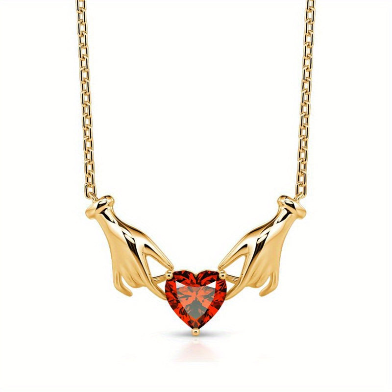 Creative Fashion Elegant Heart Shaped Pendant Necklace Decoration Accessories Girls Festival Birthday Confession Gift