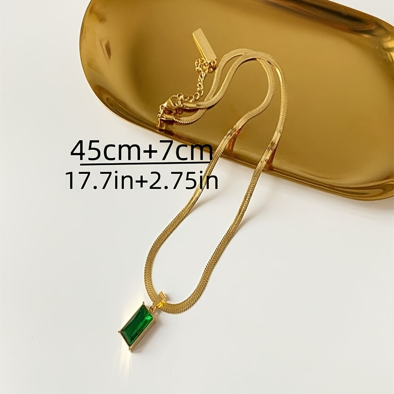 2pcs Niche Style Snake Bone Chain Pendant Necklace for Women