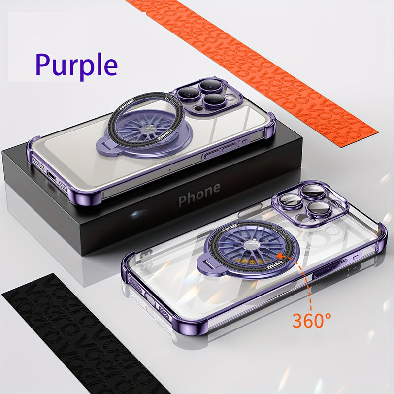 Four-corner Anti-fall Decompression Hub Bracket Mobile Phone Case Suitable For 16 15 14 13 12 11 Plus Pro Max