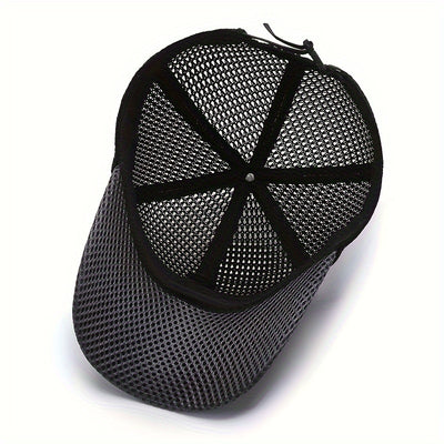 EDIKO Breathable Mesh Baseball Cap, Unisex Summer Trucker Hat, Outdoor Sports Running Cap, Woven Textile Material ≥80%, Hand Wash Only