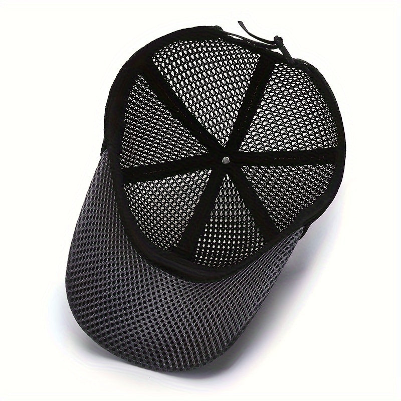 EDIKO Breathable Mesh Baseball Cap, Unisex Summer Trucker Hat, Outdoor Sports Running Cap, Woven Textile Material ≥80%, Hand Wash Only