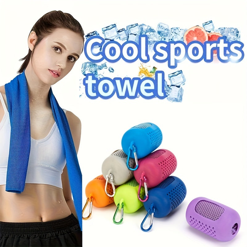 Quick-Drying Sports Towel with Storage Box and Cooling Ice Blanket for Outdoor Fitness and Camping Christmas Gift