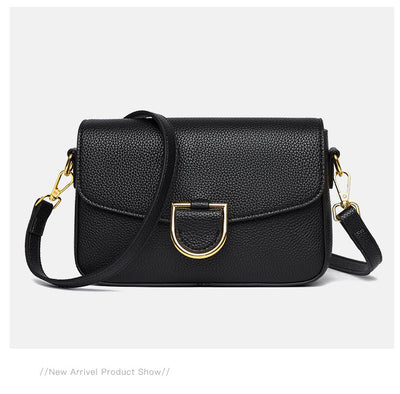 1pc Women's Top-Grain Cowhide Leather Crossbody Bag - Minimalist Square Design with Golden-Tone Hardware, Adjustable Strap & Zipper Closure, Beige/Tan/Black/Green - Casual Everyday Purse for Commuting, Work & Travel, Durable