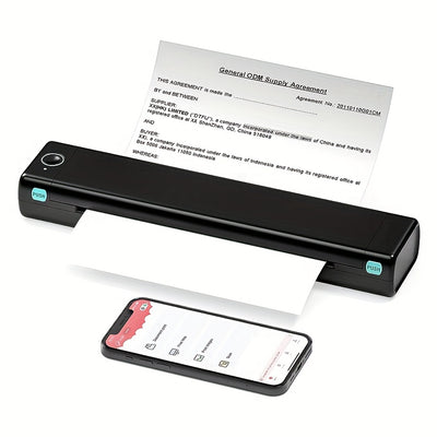 Wireless Portable Printer M08F: 21.59x27.94cm Thermal Printer, Ink Free, Mobile Printer That Can Be Used For Business, Office, Home, And Study, Compatible With Android And IOS