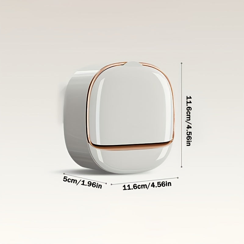 1pc Wall-Mounted No-Drill Soap Dish with Drainage, Storage Organizer for Bathroom, Shower, Sink, Kitchen, Universal Soap Holder, Shower Storage, Bathroom Organizer, Sleek Design, Modern Soap Tray, Sturdy Organizer, Universal