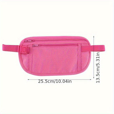 1pc Ultra-Thin Anti-Theft Women'S Running Waist Bag, Lightweight Fitness Belt Bag, Simple Design, Durable Zipper, Solid Color, Zipper Closure, for Business Casual, Christmas, Easter, Mother'S Day, Independence Day, Thanksgivi