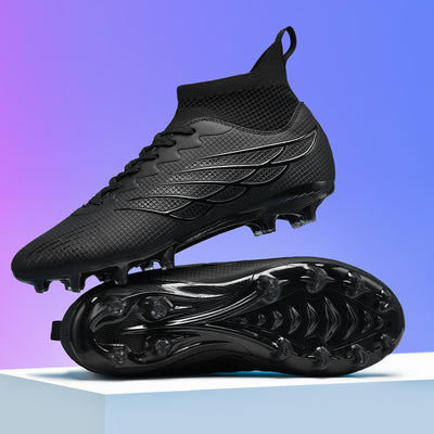 Men's High-End Football Boots - -like Seamless Upper, TPU Sole with Lace-Up Closure, Non-Slip Grip & Ankle - All-Weather All-Weather Training & Match Boots for Soccer, Lawn, Football - -Wear Technology, Traction Tread, Lace-U