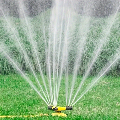 6pcs Lawn Sprinkler Set. 360° Rotating Sprinkler with Adjustable Arm, Plastic Material, Multi-Angle Rotation, Garden Irrigation System [2 4-Way Water Connections + 1 4/6 Standard Connection + 1 Multi-Function Connection]