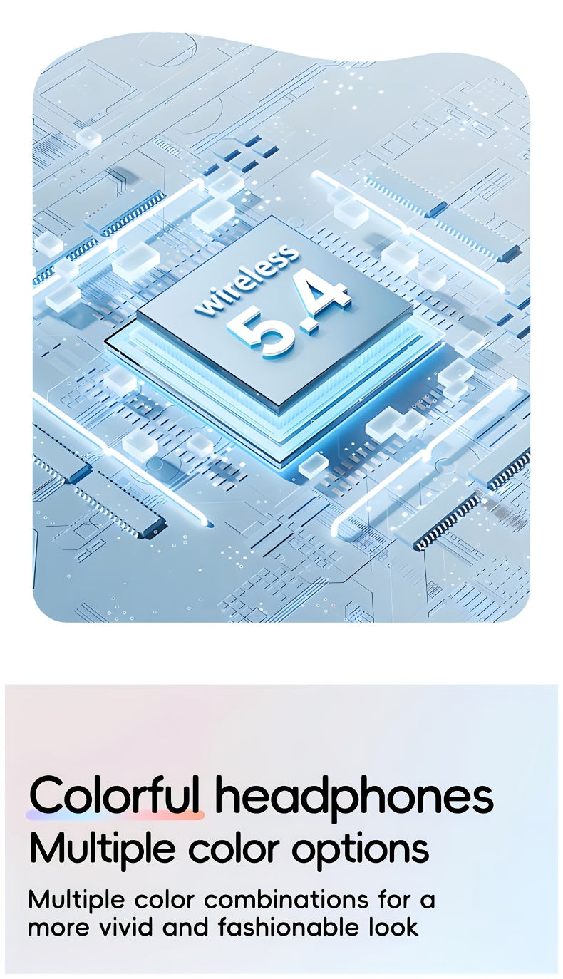 ACER OHR504 Wireless Headphone, Super Long Standby, Wireless Earphone Hi-Fi Stereo Sound, Smart Call Noise Cancellation, Gaming Mode Low Latency,  Comfortable Fit for Travel, Sports, Work, Study, Game, Multi-Device, Ideal Chr