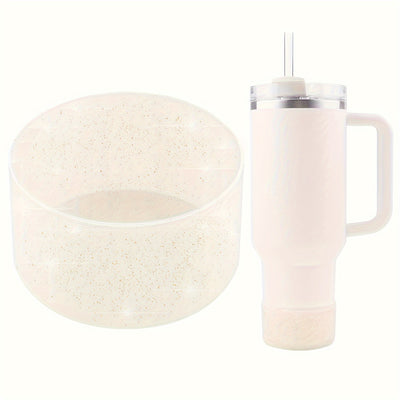 1pc Glitter Silicone Boot Cover Fitting for Sports Cups H2.0-40 Oz And Water Bottles 18-24 Oz And Simple Modern Glasses with 7.24-7.62cm Non-Slip Bottom Cover Bumper for Sports Cups And Sports Bottles