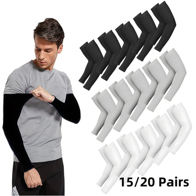 3 Pair Cooling Arm Sleeves, Arm Sleeves Breathable, Stretchable, Quick Drying for Sports & Daily Use, lce Fabric, Elastic Fit, Outdoor Accessory for Summer Activities, Cycling(15/20pairs available), Cycling Gear, Outdoor Acti