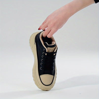 Women's Platform Sneakers, Versatile High Top Outdoor Shoes, Women's Comfortable Athletic Shoes