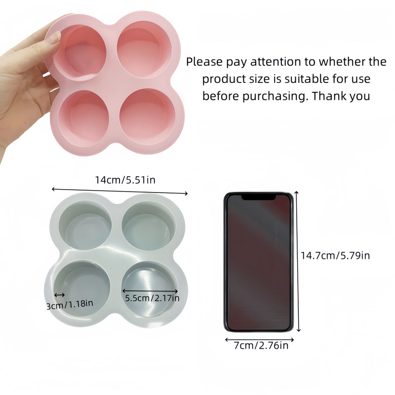 1pc Non-Stick Cake Mold - Oven, Microwave & Dishwasher Safe Bakeware - Pastel Pink/, Heat Resistant up to, Easy Release & Clean, Space-Saving 4-Cavity Design for Home & Professional Kitchens - Ideal for Cakes, Cupcakes, Burge