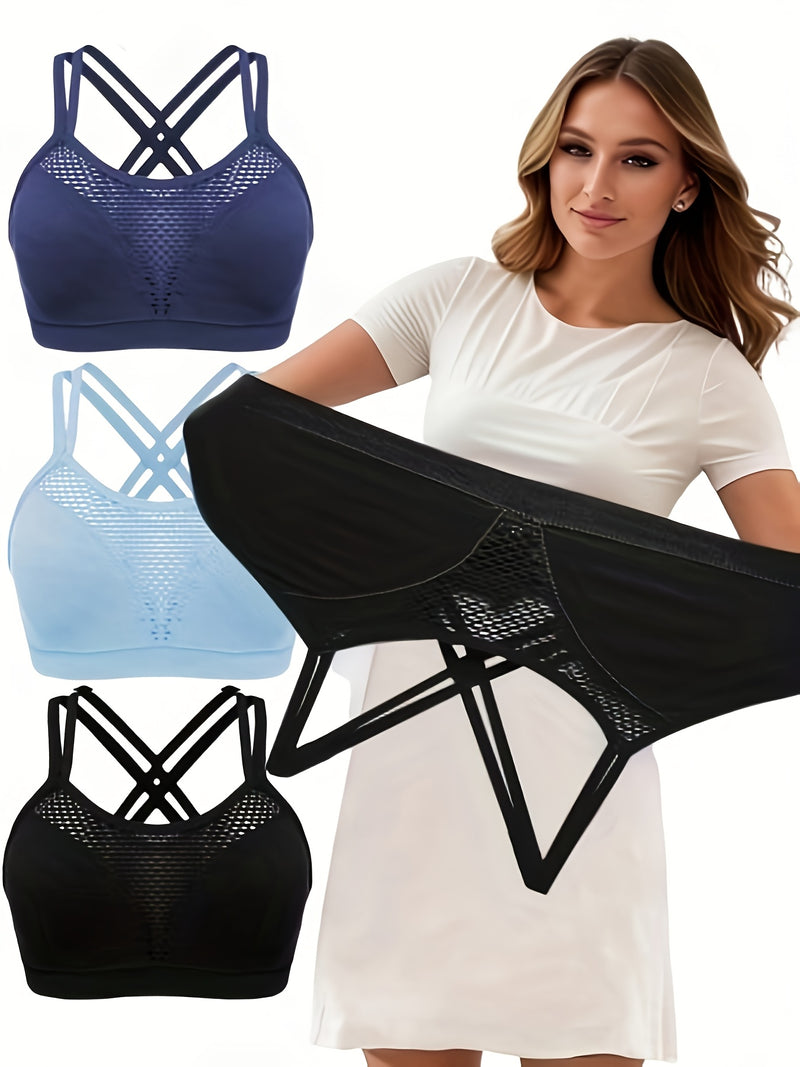3pcs Plus Size Women&
