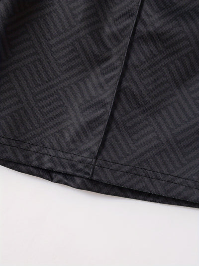 تي شيرت رجالي بأكمام قصيرة + شورت بدلة رياضية كاجوال باللون الأزرق