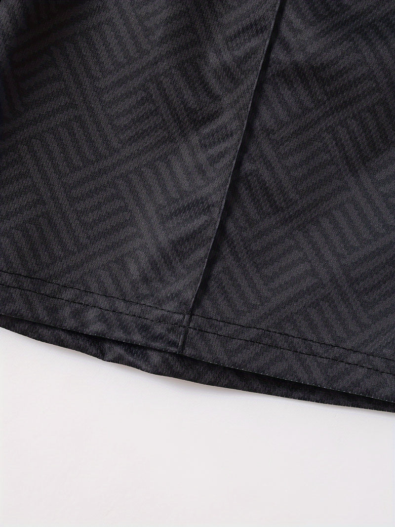 تي شيرت رجالي بأكمام قصيرة + شورت بدلة رياضية كاجوال باللون الأزرق