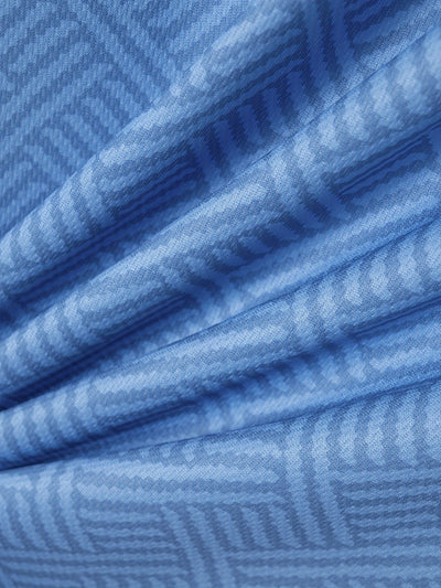 تي شيرت رجالي بأكمام قصيرة + شورت بدلة رياضية كاجوال باللون الأزرق