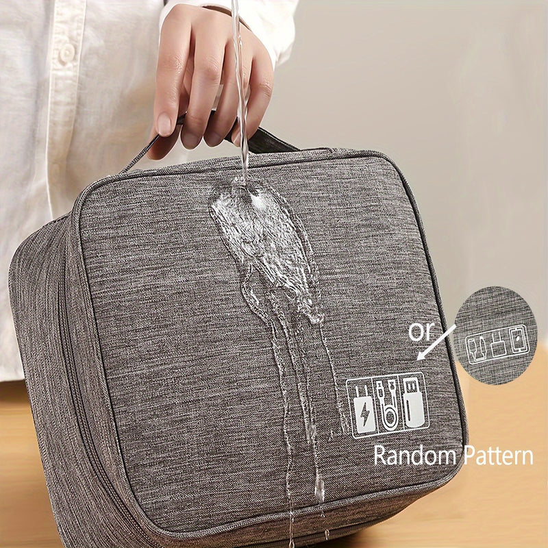 Multi-layer Travel Digital Accessories Storage Bag, Power Bank Earphone Camera Data Cable Storage Box, Multi-functional Divided Mobile Phone Laptop Bag Digital Bag