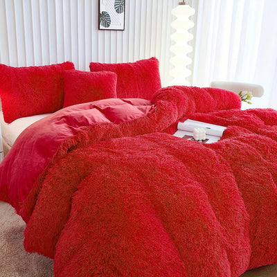 طقم غطاء لحاف فاخر من 3 قطع - غطاء سرير ناعم ومريح لجميع المواسم مصنوع من البوليستر بسحاب لغرفة النوم وغرفة الضيوف والمبيت