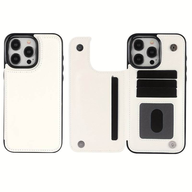 جراب iPhone قابل للطي من الجلد الصناعي عالي الجودة مع فتحات للبطاقات وحامل مقاوم للصدمات متوافق مع موديلات مختلفة بما في ذلك X XR XS Max 11 pro 12 pro 13 pro 14 15 16 SE 6 7 8 plus