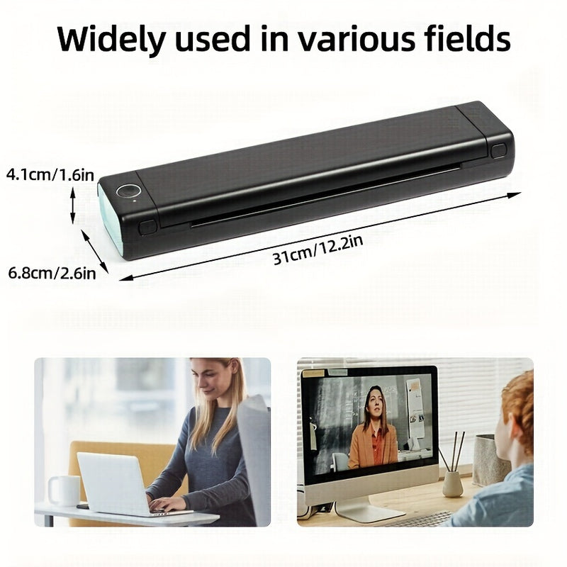 Wireless Portable Printer M08F: 21.59x27.94cm Thermal Printer, Ink Free, Mobile Printer That Can Be Used For Business, Office, Home, And Study, Compatible With Android And IOS