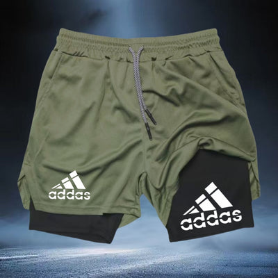 Men's Quick-Dry Athletic Gym Shorts with -Walk Design & 4-Way Stretch - Double-Layered Workout Leggings for Running,M Weightlifting, Hiking - All-Season Breathable Fitness Shorts with Drawstring Waist & Moisture-Wicking Techn