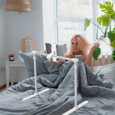 Elevate Your Screen Time: Bedside Tablet Stand with Stable Design and Adjustable Height - Perfect for Relaxing at Home