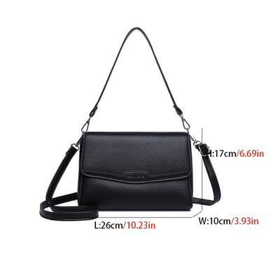 Women'S Crossbody Bag with Adjustable Strap - Purse, Magnetic Closure, Minimalist Everyday Bag for Women, Office, Travel, Parties - Available in Khaki, Light Brown, White, Gray, Purple, Black - Synthetic Faux Leather Handbag,