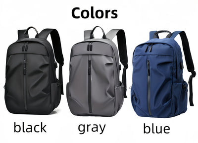 Men's Fashion Solid Color Simple Double Shoulder Backpack Lightweight Backpack Sports Travel Commuting Laptop Backpack Student Backpack