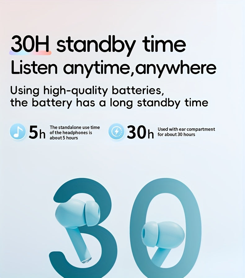 ACER OHR504 Wireless Headphone, Super Long Standby, Wireless Earphone Hi-Fi Stereo Sound, Smart Call Noise Cancellation, Gaming Mode Low Latency,  Comfortable Fit for Travel, Sports, Work, Study, Game, Multi-Device, Ideal Chr