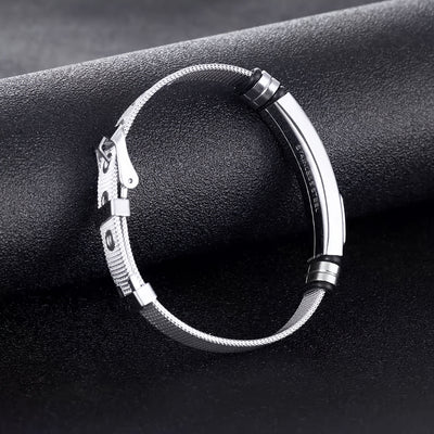 3pcs Cross Titanium Steel Cool Men's And Women's Bracelet, Smooth Decoration Casual Fashion Stainless Steel Set Bracelet Gifts