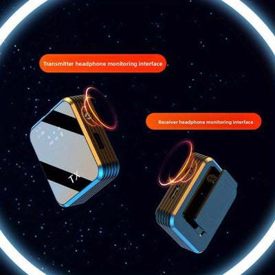 Wireless Lavalier Microphone, Intelligent Noise Reduction, Omnidirectional Capacitive, with Windproof Ball, 2-In-1 Wireless Lavalier Microphone for Recording Content, Live Streaming, Interviews, Song Recording, Video Podcasts