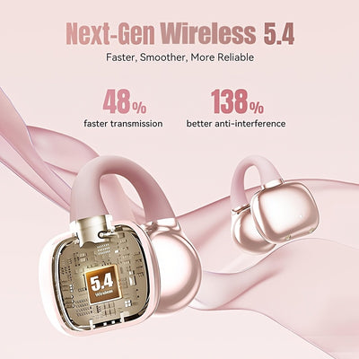 i121 Wireless Clip-On Headphones with Detachable Gemstone Earrings - 10mm Drivers, Hi-Res EQ Sound, Noise Cancellation, Clear Calls, Compatible with All Smartphones, Sports Workout & Halloween Gift, Headphones For Music, Work