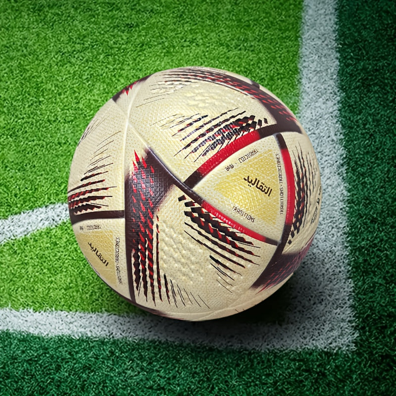 1pc Professional Size 5 PU Soccer Ball, Seamless Heat Bonded, High Elasticity & Durable, Faux Leather, Golden, with Ideal for Adults & Teens - Indoor & Outdoor Training, for Thanksgiving, Christmas, Halloween, New Year Festiv