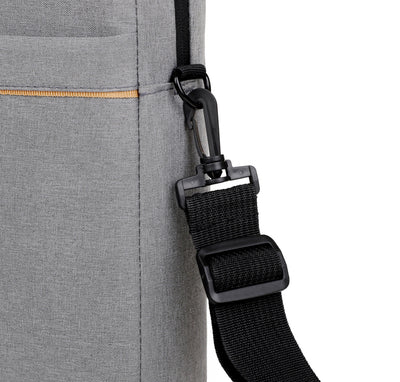 حقيبة كمبيوتر محمول متينة من الليكرا بتصميم مناسب لنقاط التفتيش - حقيبة كتف رمادية للرجال والنساء، متوافقة مع إدارة أمن النقل، بطانة من البوليستر، مثالية للمكتب والمدرسة والسفر، حقيبة أساسية للسفر | حقيبة مناسبة لنقاط التفتيش