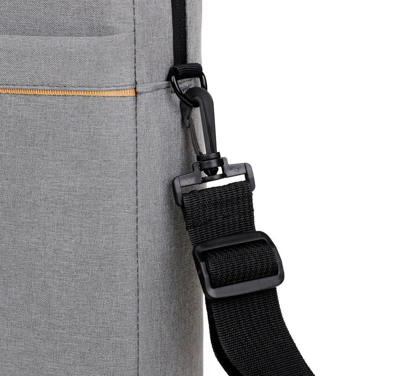 حقيبة كمبيوتر محمول متينة من الليكرا بتصميم مناسب لنقاط التفتيش - حقيبة كتف رمادية للرجال والنساء، متوافقة مع إدارة أمن النقل، بطانة من البوليستر، مثالية للمكتب والمدرسة والسفر، حقيبة أساسية للسفر | حقيبة مناسبة لنقاط التفتيش