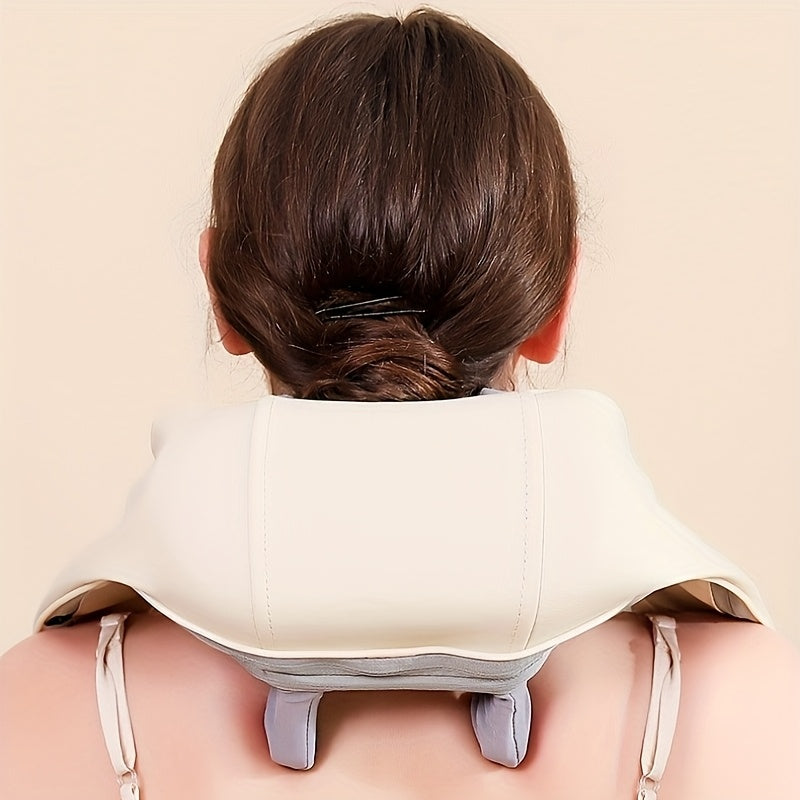 USB Rechargeable Neck Massager, Lumbar And Shoulder Massager, Automatic Cervical Kneader, Trapezius Muscle Massager.