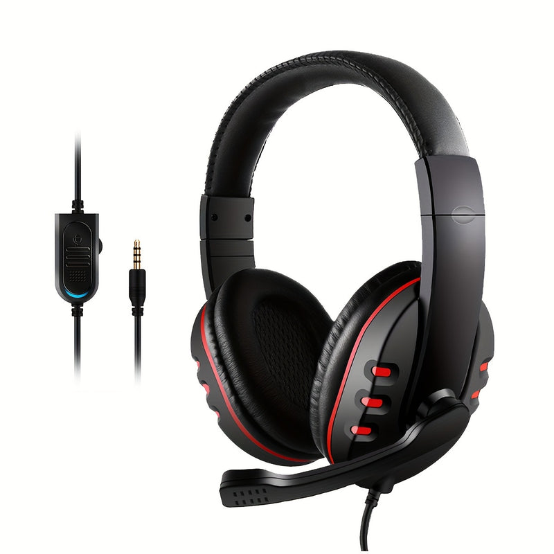 Gaming Headset With Microphone Stereo Surround Headphones Adjustable Wired Computer Gamer Earphones For PC/PS4/Xbox One Mobile