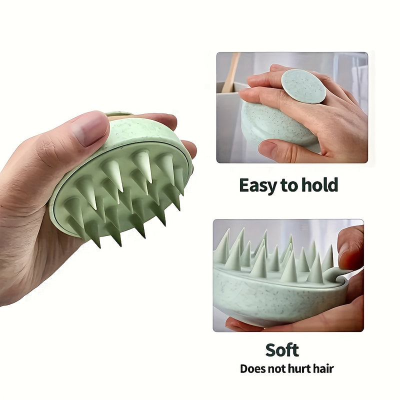 1pc Silicone Shampoo Brush, Body Massage Bath & Hair Washing Tool with 94 Countries Hot