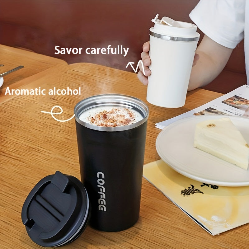 1pc Coffee Cup, Insulation And Cold Insulation Portable European High-end Exquisite Latte Cup For Men And Women, High-end Sense Portable Cup