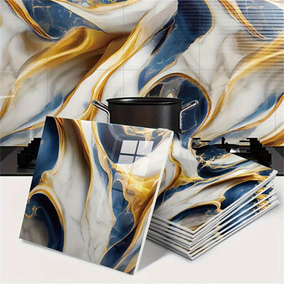 30pcs Marble Wall Stickers - Self-Adhesive Foam Panels, Thickened Design Vinyl Wallpaper for Bathroom, Living Room, Kitchen, Bedroom Renovation - Easy Peel & Stick Home Decor, Wall Stickers for Walls, Kitchen Makeover, Elegan