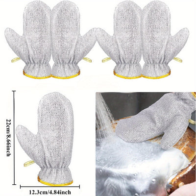 2 Pairs(4pcs) Scrubbing Wire Cleaning Cloth, Multipurpose Wire Dishwashing Rags for Wet and Dry Non-Scratch Wire Dishcloth Kitchen Cleaning Cloths for Scrubbing and Cleaning Dishes Pots Cooktops