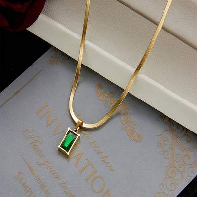 2pcs Niche Style Snake Bone Chain Pendant Necklace for Women