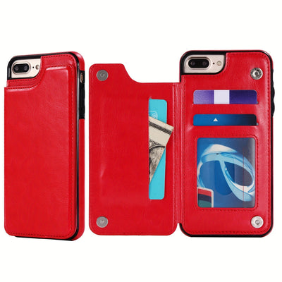 جراب iPhone قابل للطي من الجلد الصناعي عالي الجودة مع فتحات للبطاقات وحامل مقاوم للصدمات متوافق مع موديلات مختلفة بما في ذلك X XR XS Max 11 pro 12 pro 13 pro 14 15 16 SE 6 7 8 plus