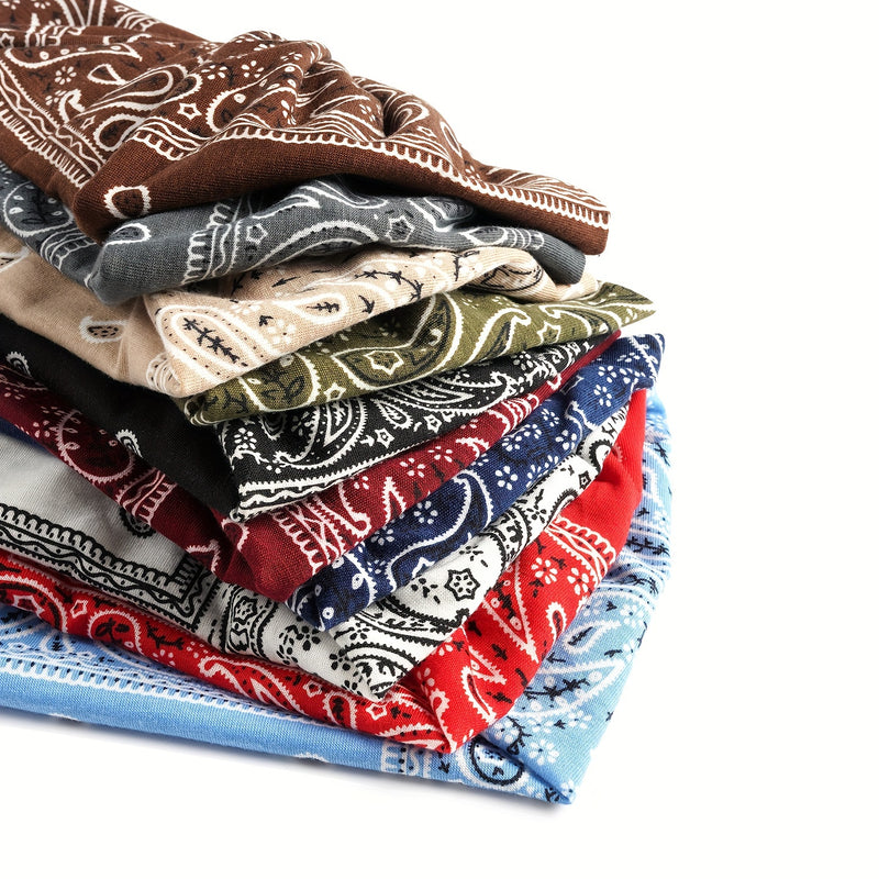 Boho Chic Paisley Turban Headband - Soft, Stretchy & Sweat-Wicking Hair Band for Yoga & Sports, Elegant Knotted Design, Women&